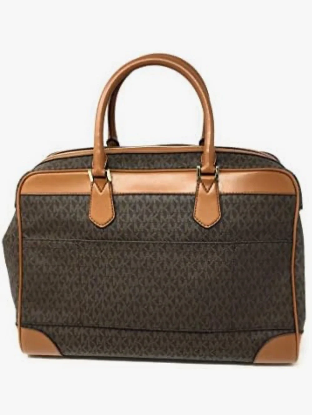 Michael Kors Signature Travel Weekender PVC Bag Brown Luggage Weekend Bag unisex